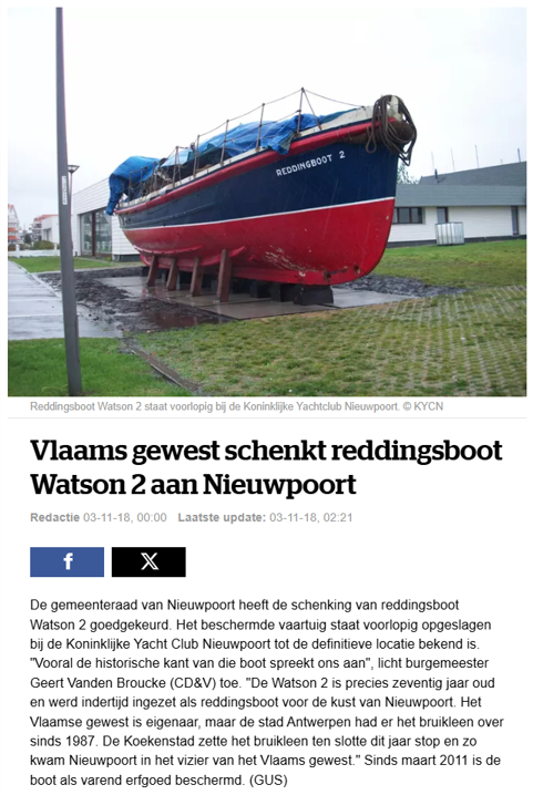 schenking redingsboot